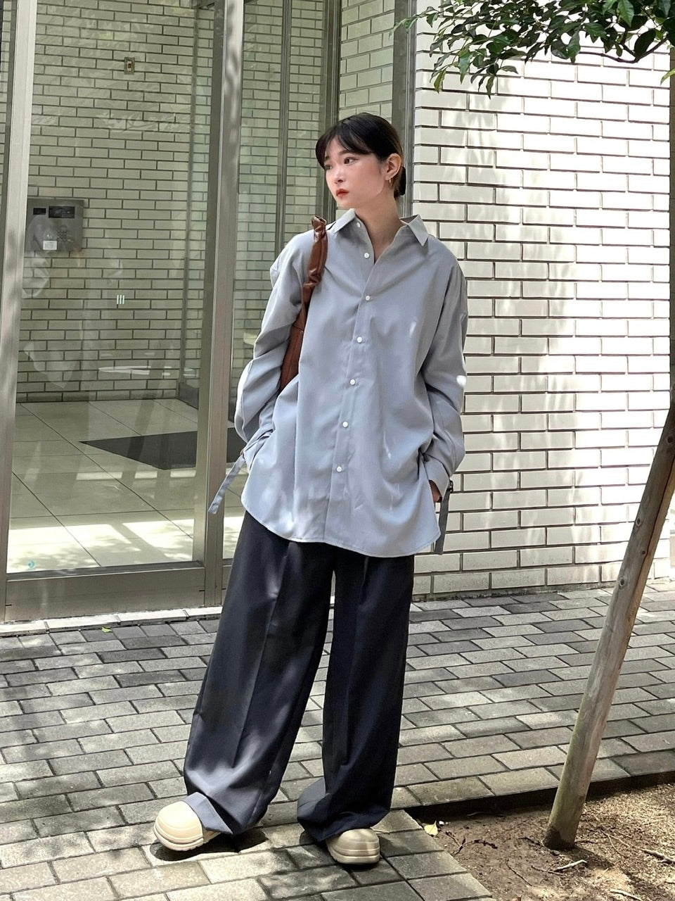 受注制【Chikashitsu +】wide tuck slacks (3color)
