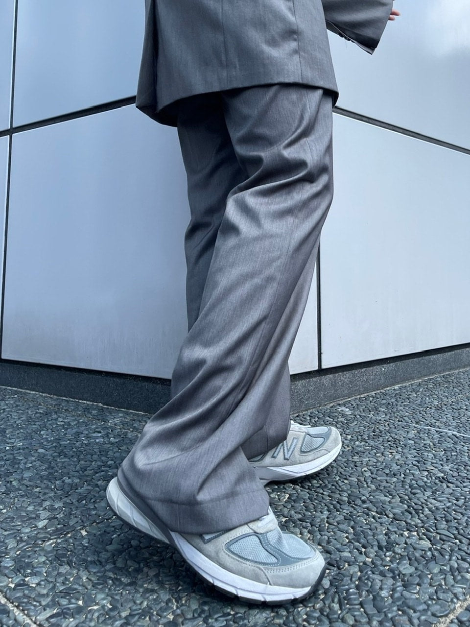 【Chikashitsu +】set up straight slacks (4color)