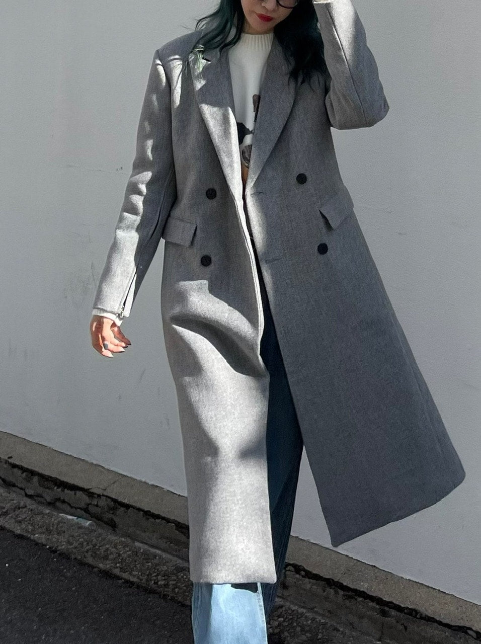 受注制【Chikashitsu +】arm zip gentleman coat (2color)