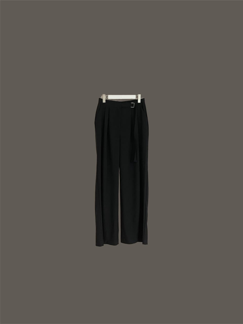 【Chikashitsu +】waist belt tuck slacks (3color)