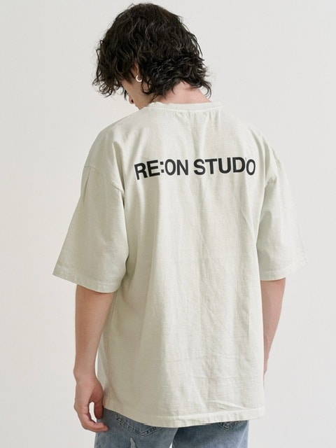 【RE:ON STUDIO】REON BACK LOGO PIGMENT T-SHIRT