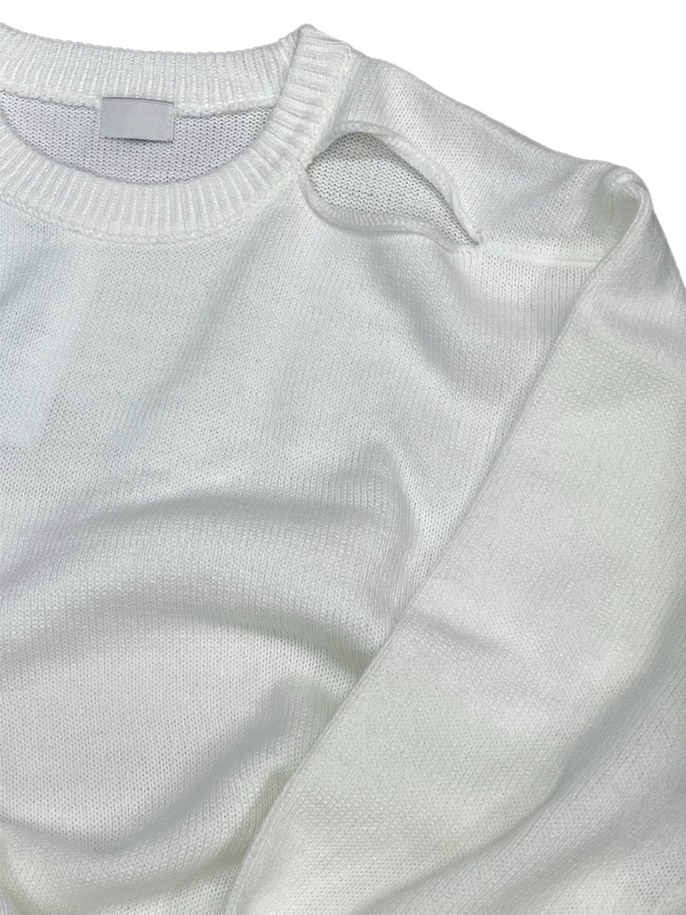 受注制【Chikashitsu +】shoulder slit knit (4color)