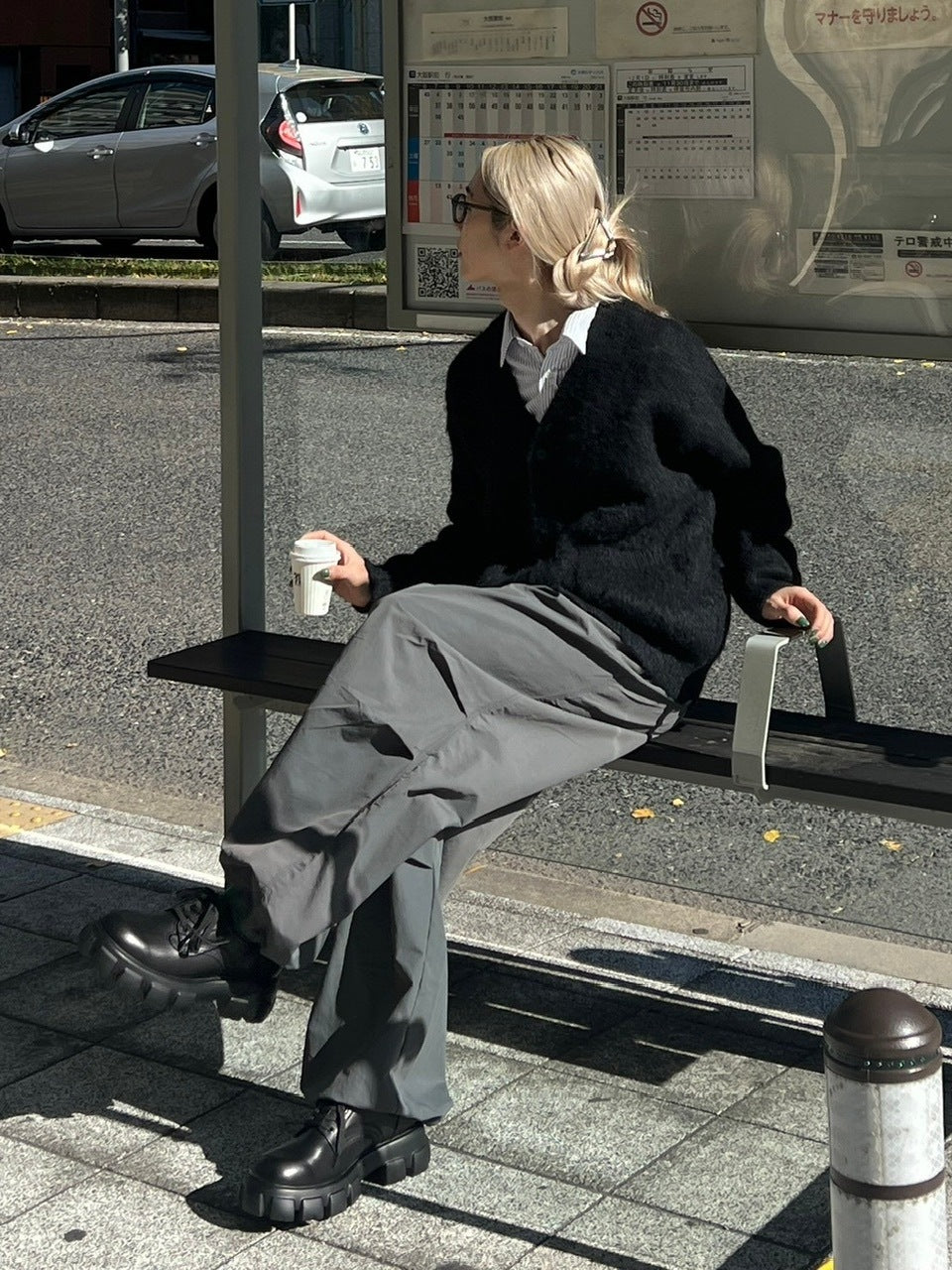 【Chikashitsu +】wool cardigan (4color)