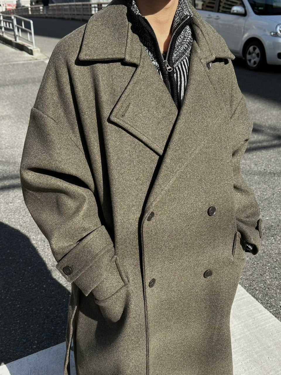 大阪店WEB限定【Chikashitsu +】oversized wool double coat (2color)