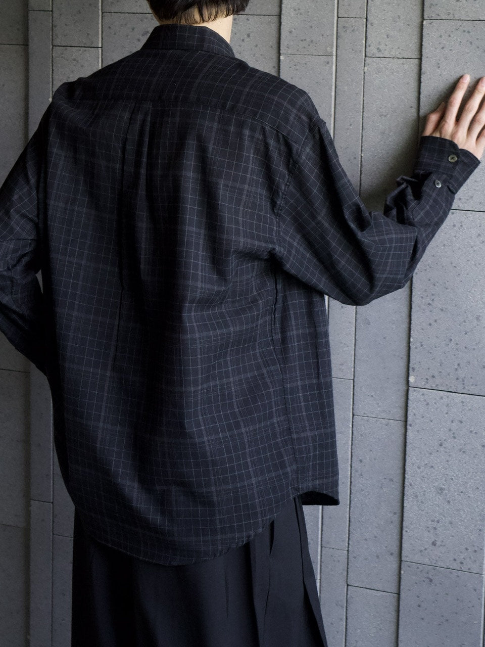 東京店WEB限定【Chikashitsu +】glen check regular shirt(2color)