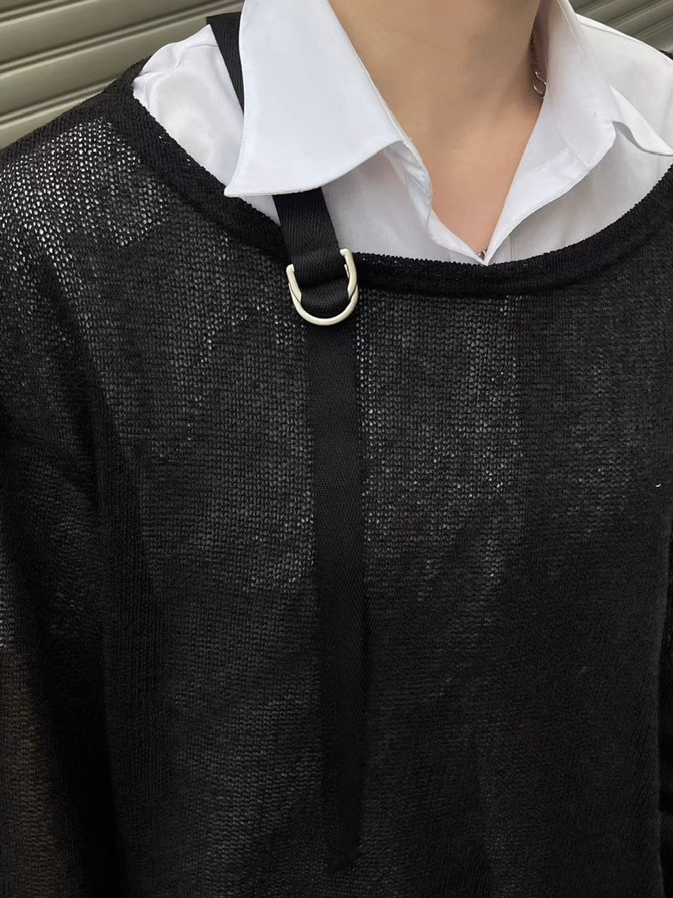 受注制【Chikashitsu +】belt design summer knit (3color)