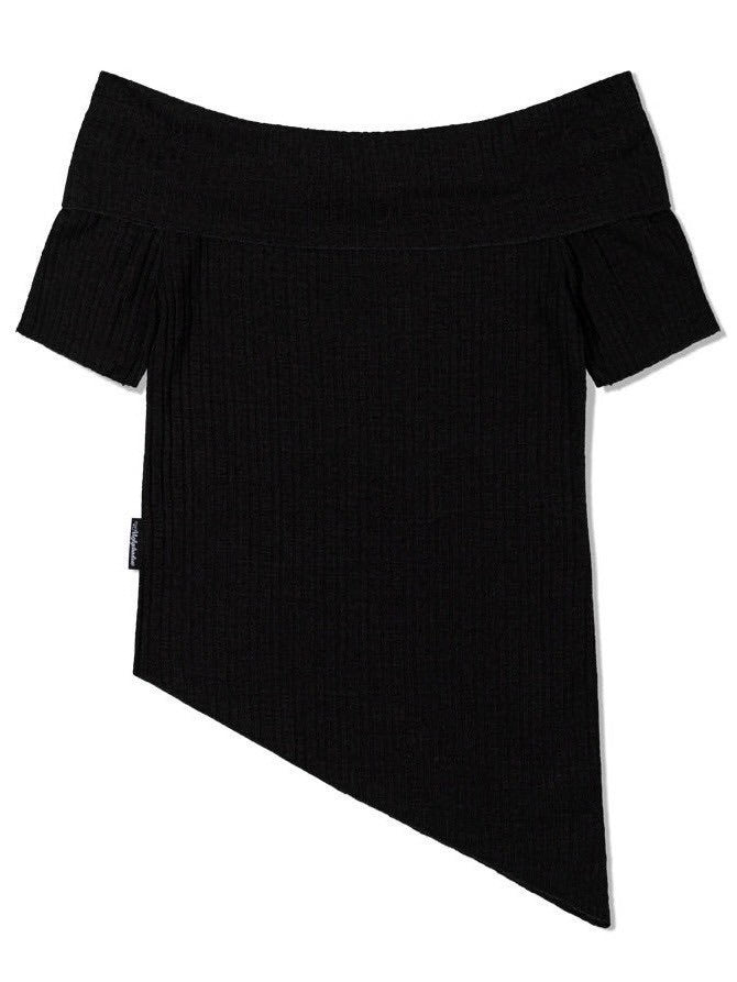 【Uglyshadow】UNBALANCED KNIT OFF SHOULDER
