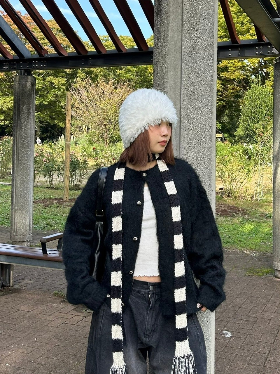 受注制【Chikashitsu +】volume fur beanie (4color)