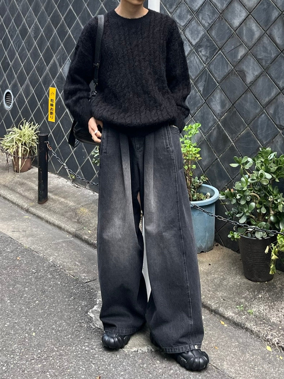 受注制【Chikashitsu +】angora like cable knit (3color)