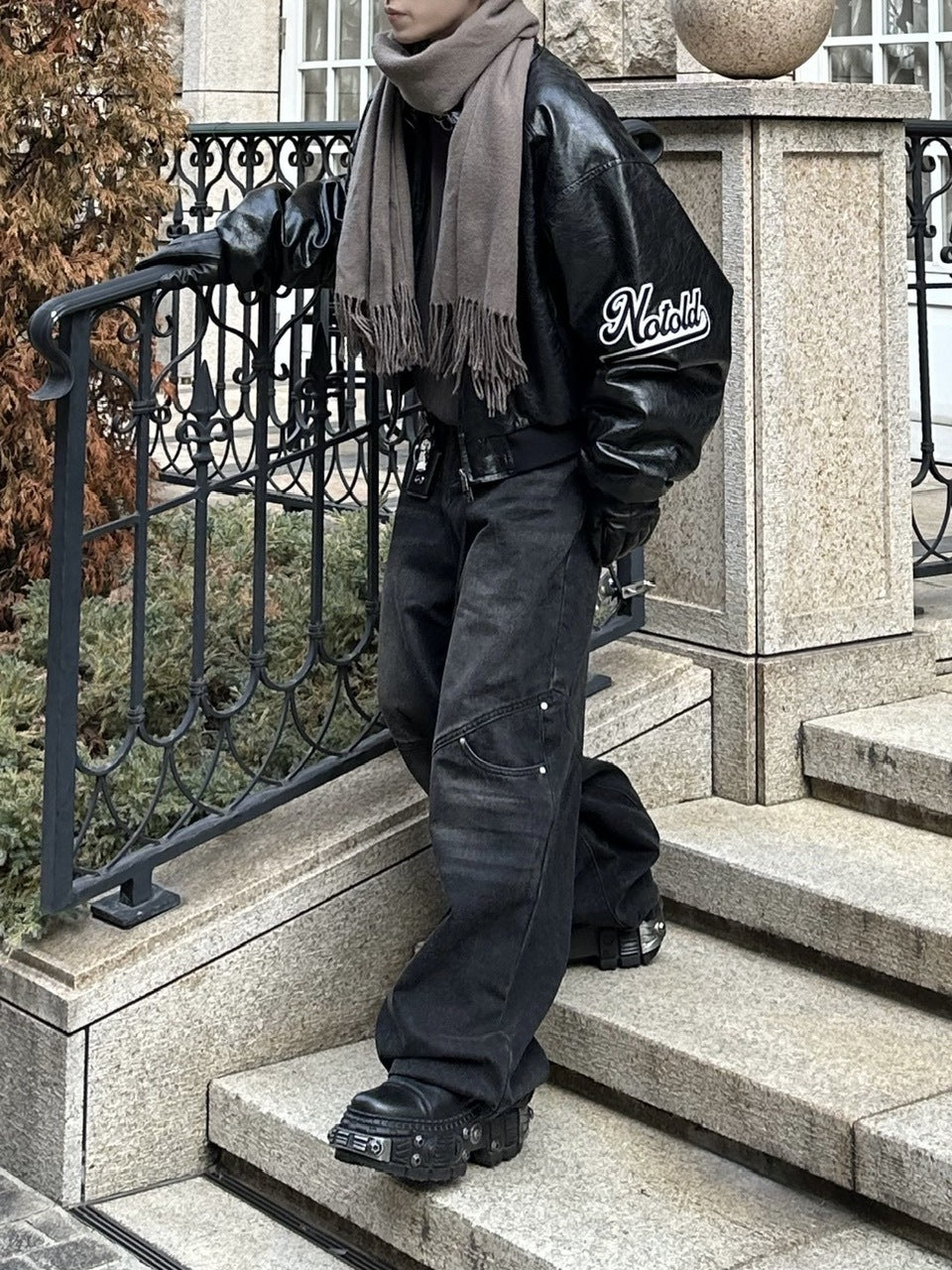 大阪店WEB限定【Chikashitsu +】double pocket wide denim pants (2color)