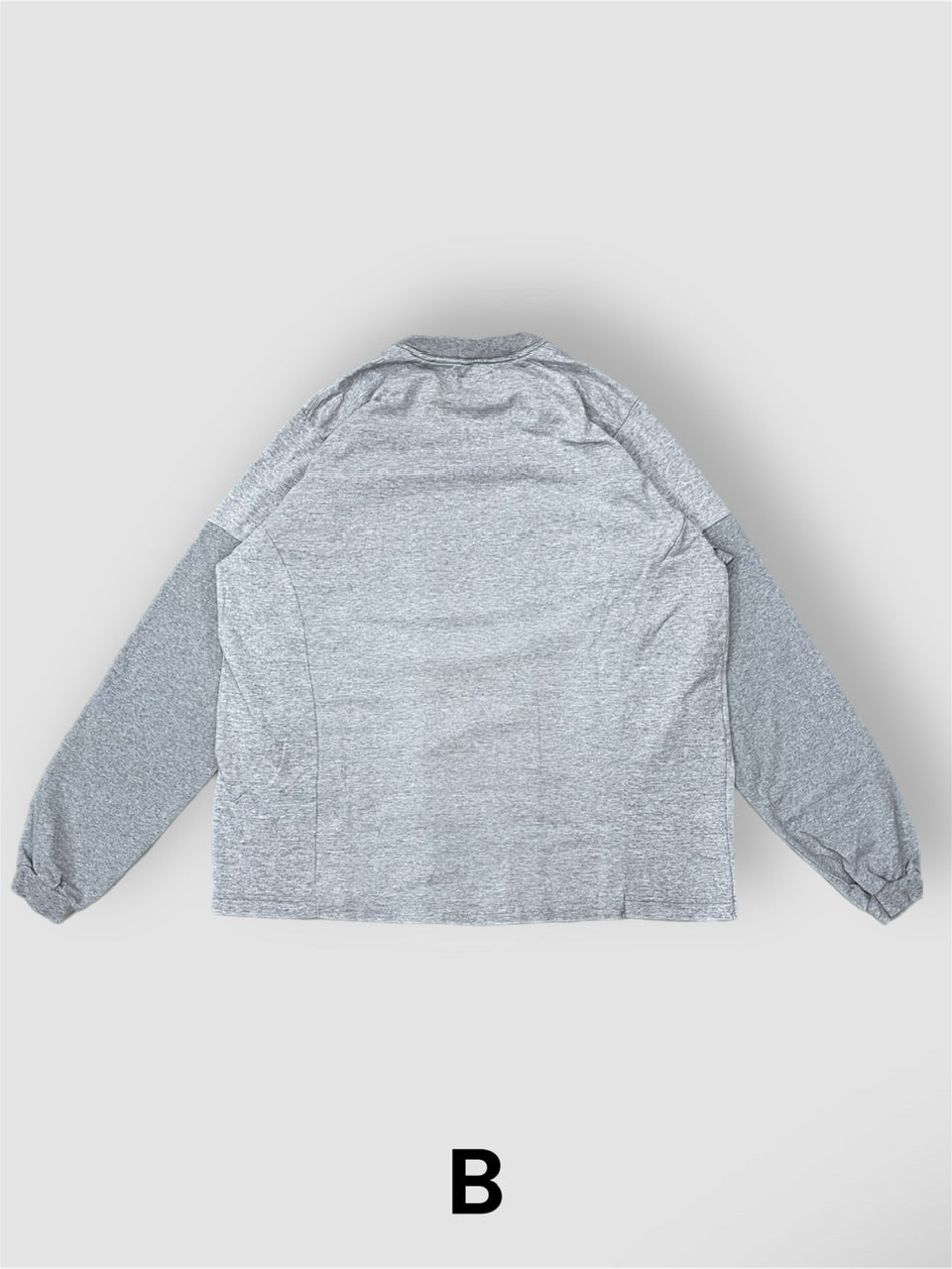 【Re +】cutting switch long sleeve (gray)