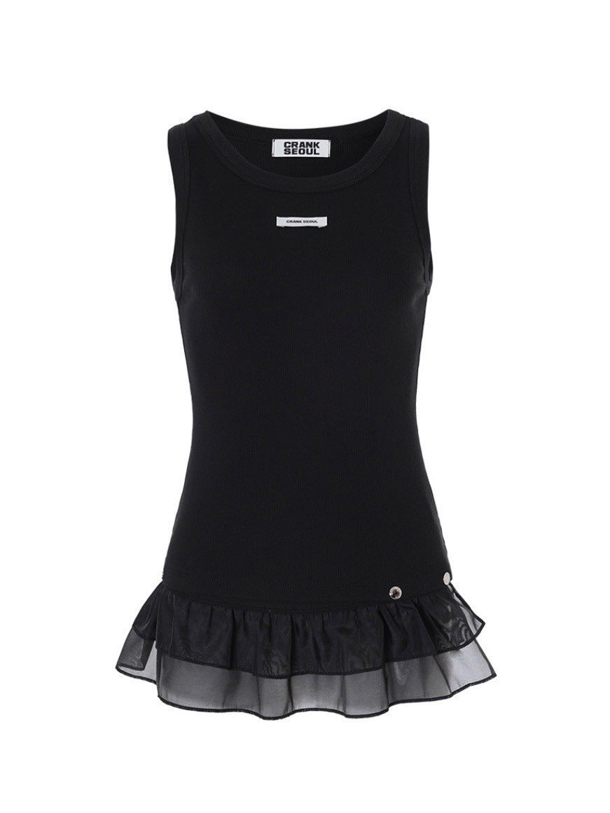 【CRANK】FRILL SNAP SLEEVELESS