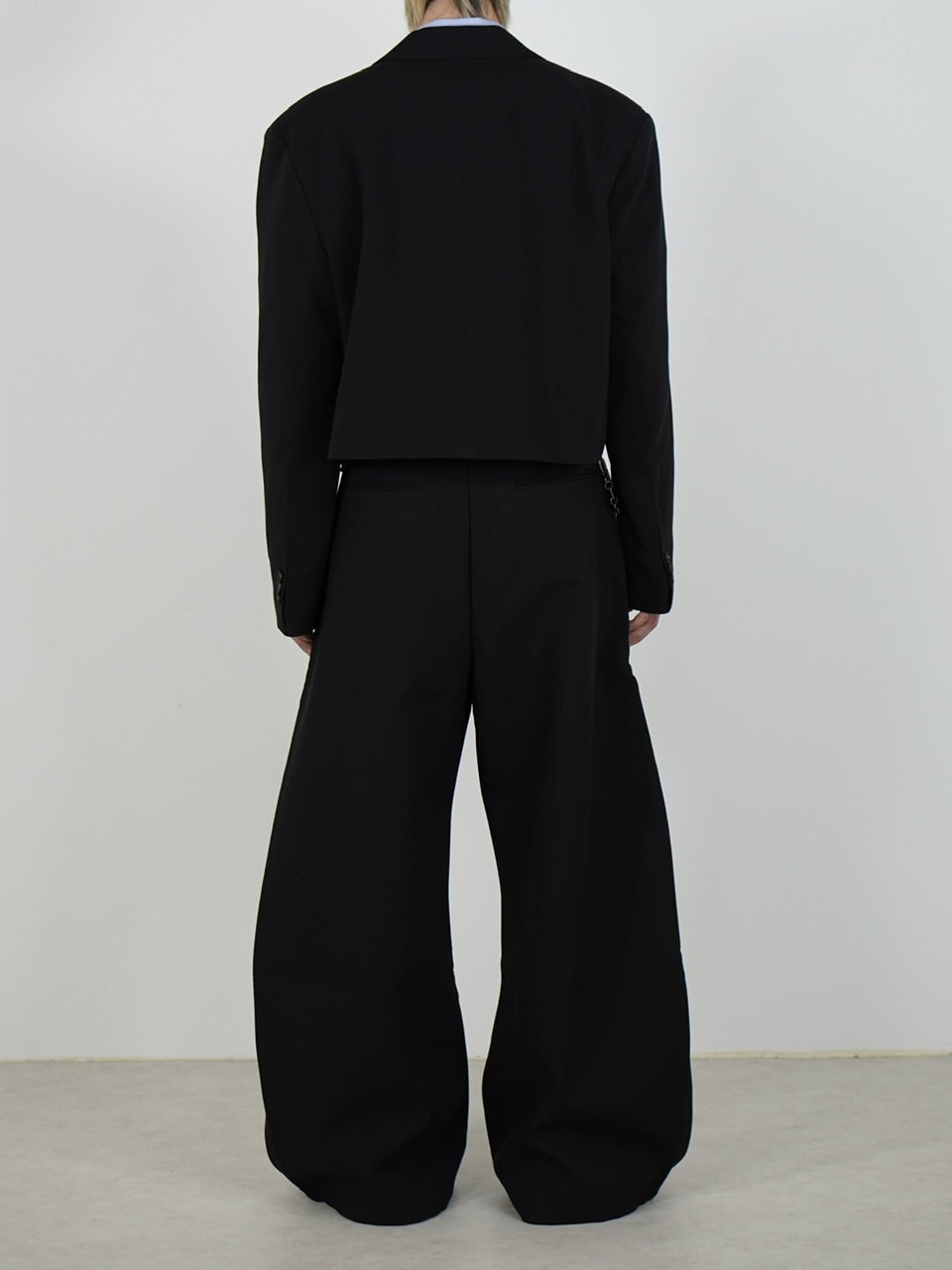 受注制【Chikashitsu +】side design wide slacks (2color)