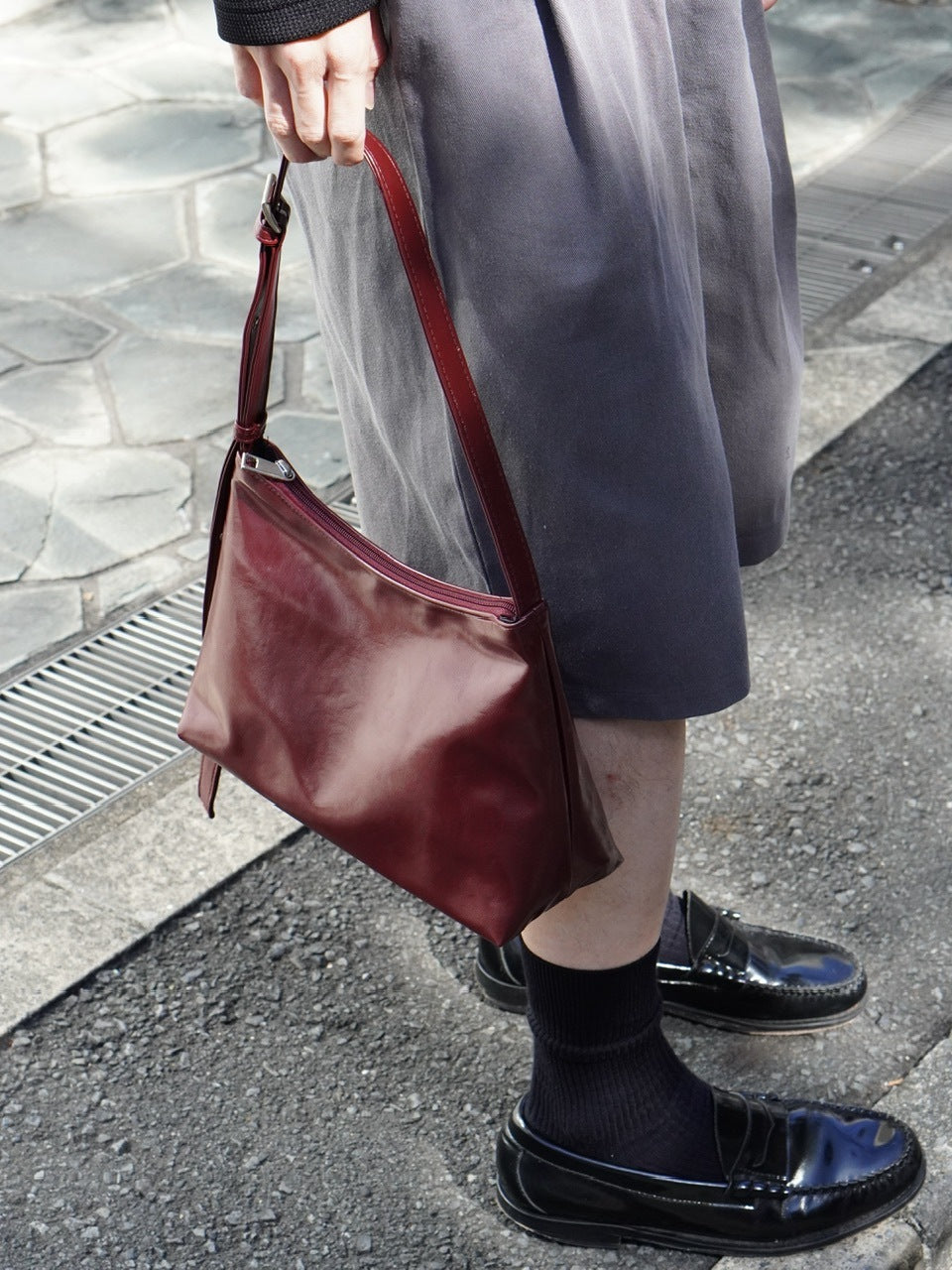 東京店WEB限定受注制【Chikashitsu +】PU Leather cross bag (4color)