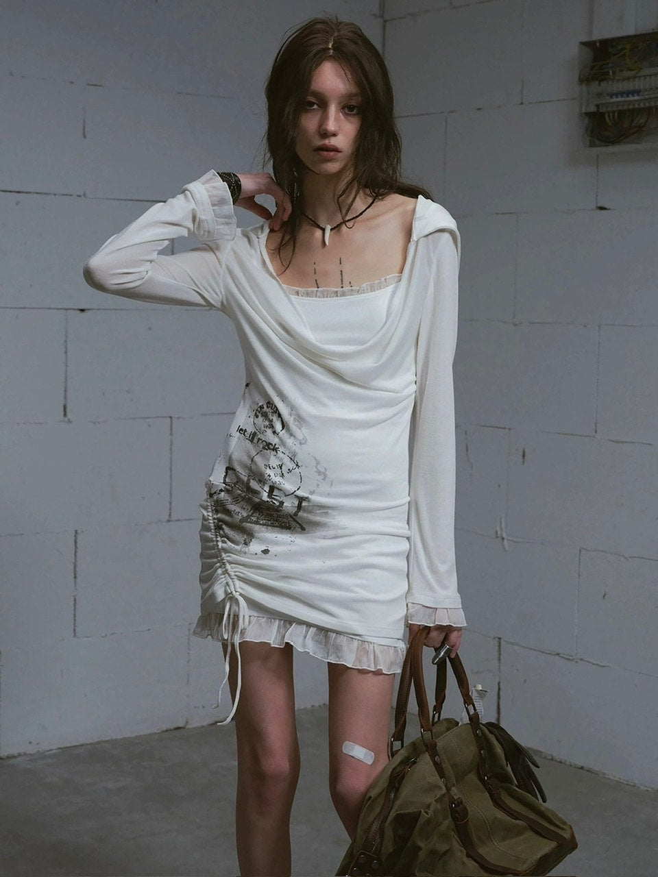 【Cest Nous】two-piece dress (3color) / 【セヌー】ツーピースレイヤードミニワンピース