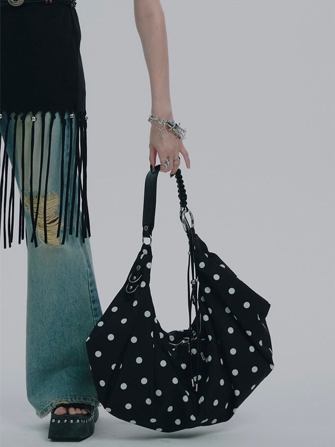 【NOT KNOWING】Braided Dot Shoulder Bag / 【ノットノーイング】ブレイデッドドットショルダーバッグ