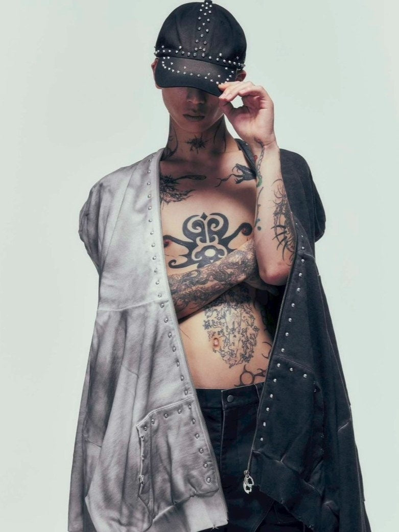 【DIG YOUR OWN GRAVE】SILENT CROSS CAP /【ディグユアオウングレイブ】スタッズキャップ