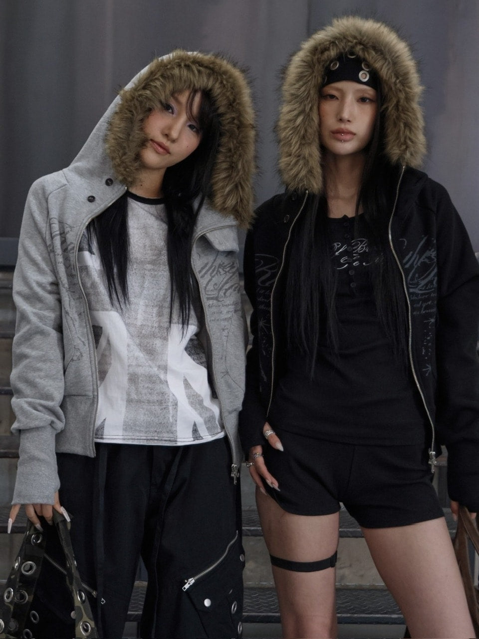 【FANCY CLUB】RUTHLESS FUR HOODED ZIP-UP / 【ファンシークラブ】ルースレスファージップアップパーカー