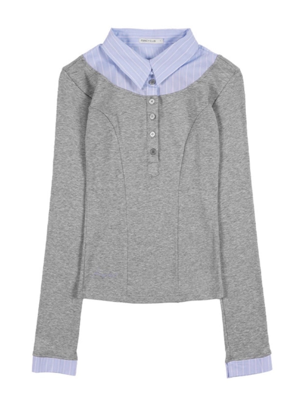 【FANCY CLUB】SHIRT LAYERED LONG SLEEVE / 【ファンシークラブ】シャツレイヤード長袖Ｔシャツ