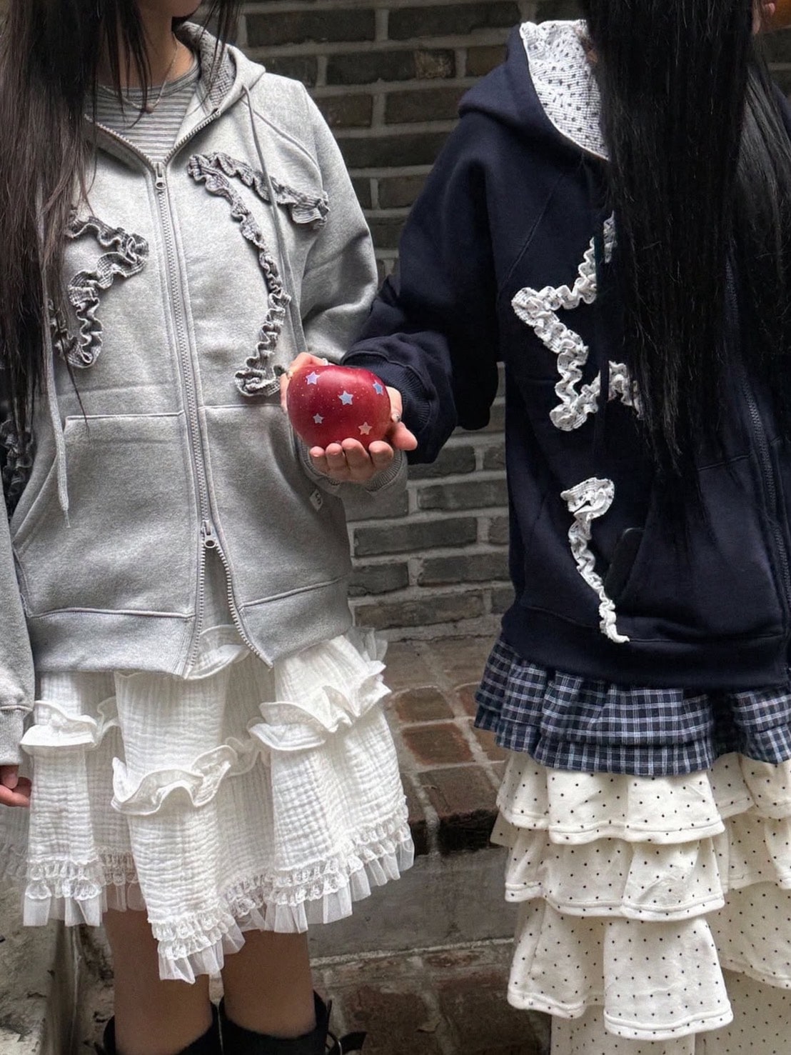 12/21 20:00 再販【Uglyshadow】FLOWER STAR HOODED ZIPUP