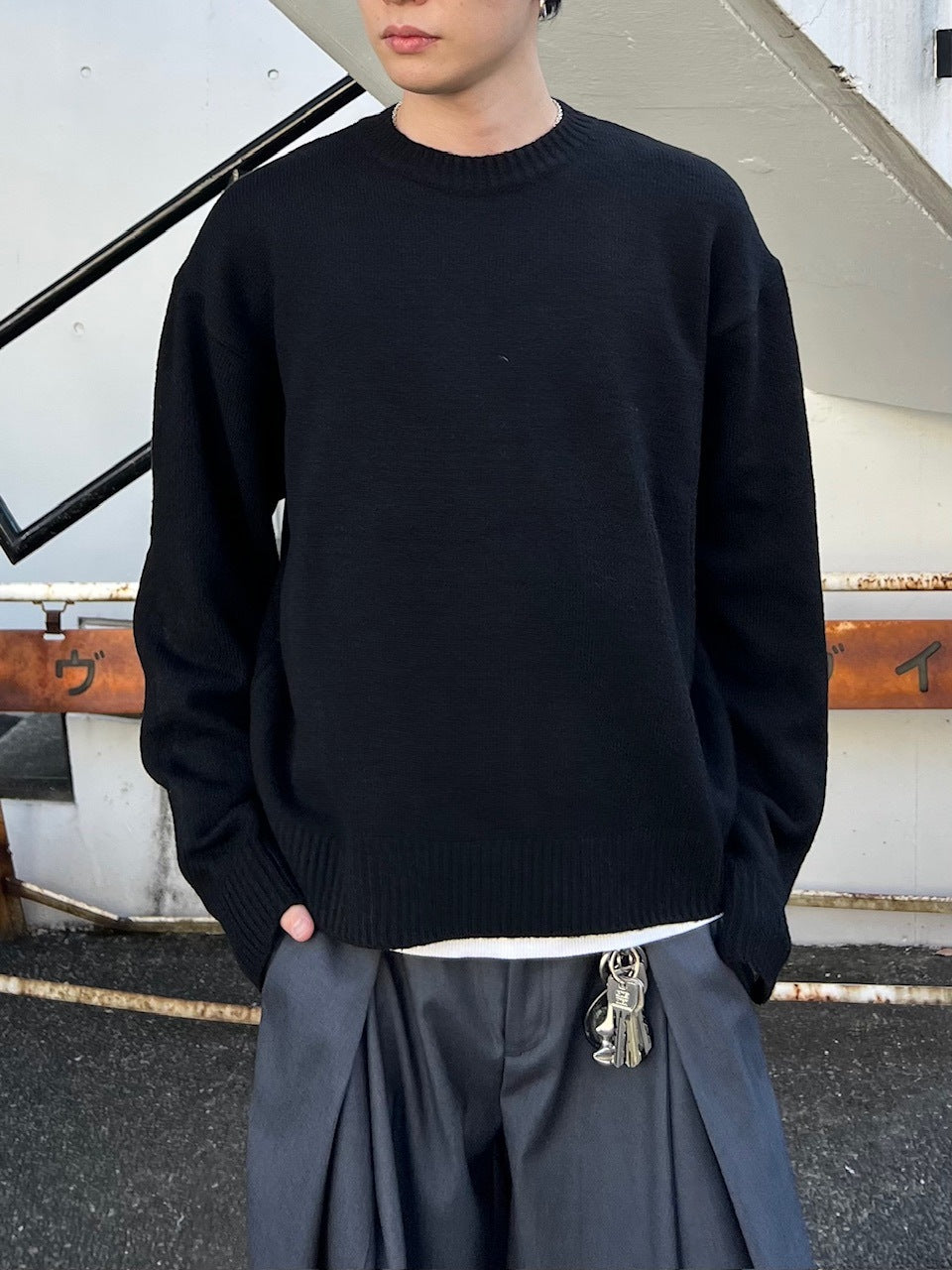 東京店WEB限定受注制【Chikashitsu +】soft touch crew neck knit / 【チカシツプラス】ソフトタッチクルーネックニット (6color)