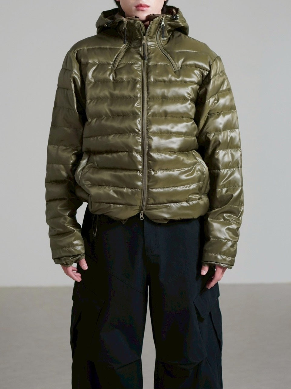 受注制【Chikashitsu +】5 zip puffer jacket / 【チカシツプラス】ファイブジップパファージャケット (4color)