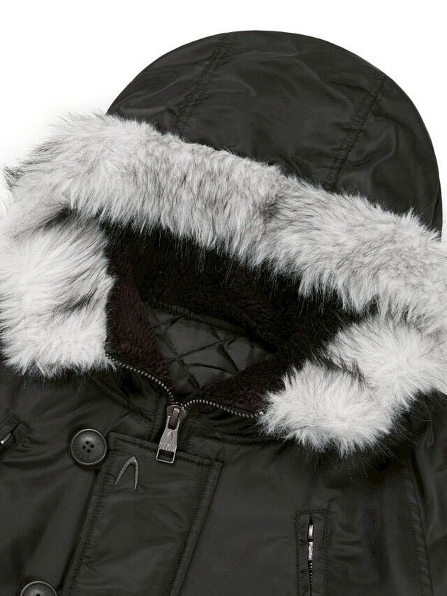 【AAKAM】Hooded Fur MA-1 Jacket