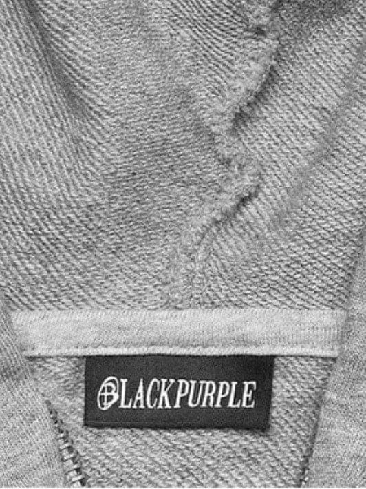 【BLACK PURPLE】Shadow Loop Zip-Up Hoodie