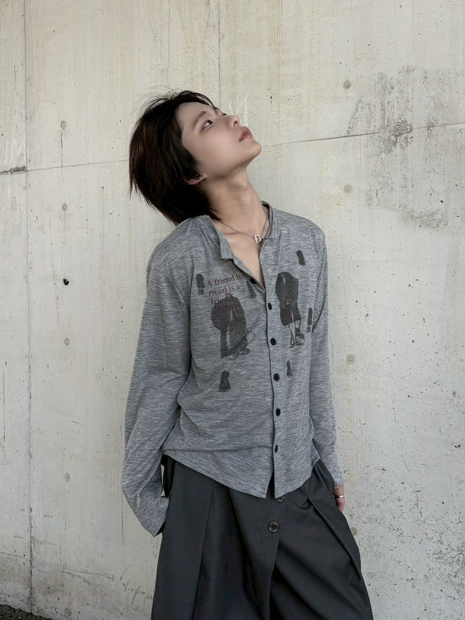 国際配送【LUV CODE】stand collar shirt (2color)