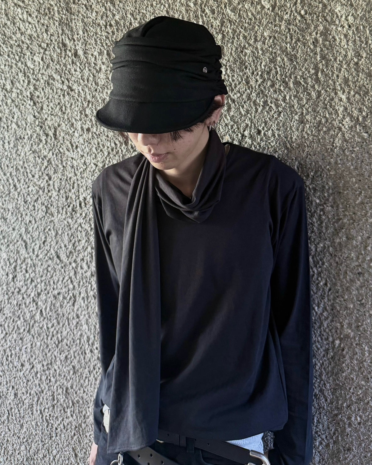 受注制【nmtc+】Draped Scarf Neck Top (2color)