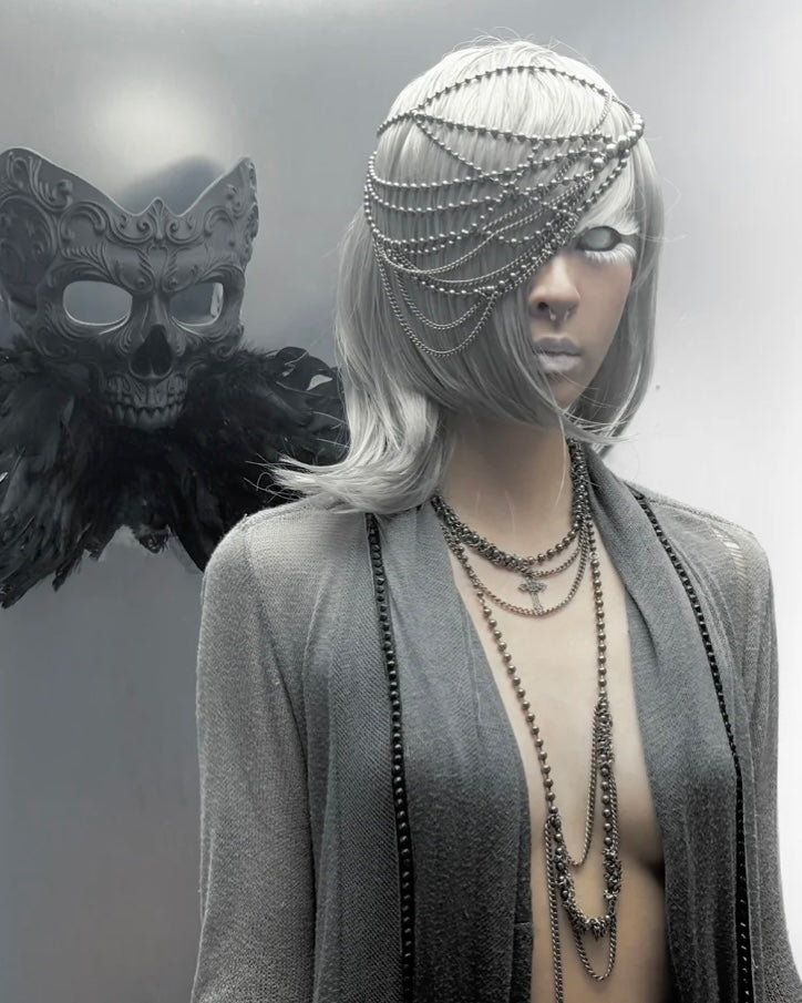 【IIIMIII】Shadow-Layer Choker Necklace