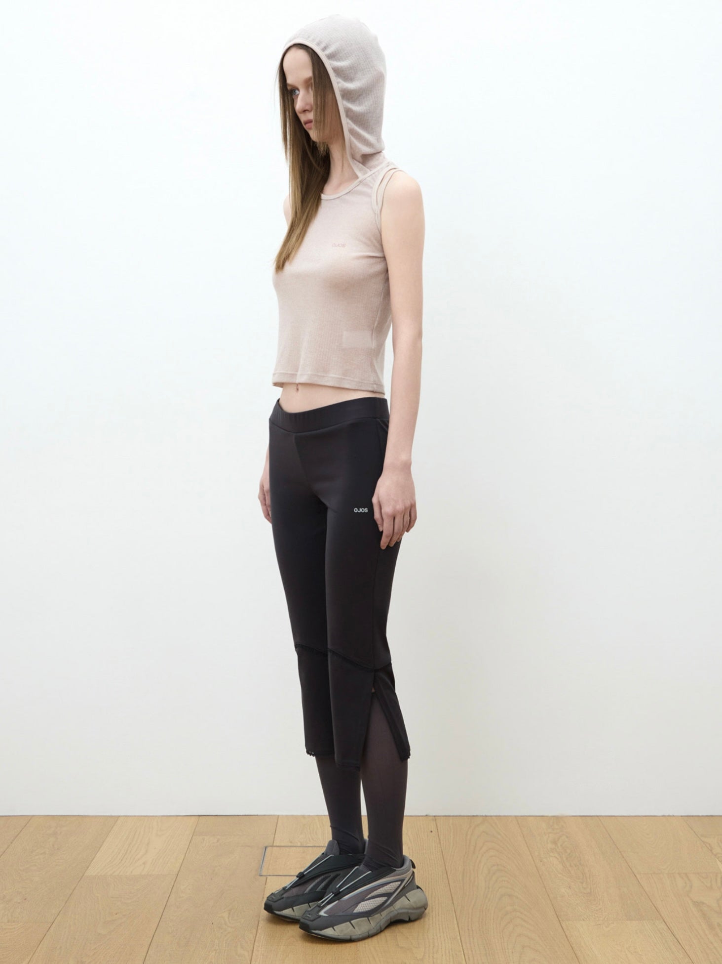 【OJOS】Rib Hood Sleeveless