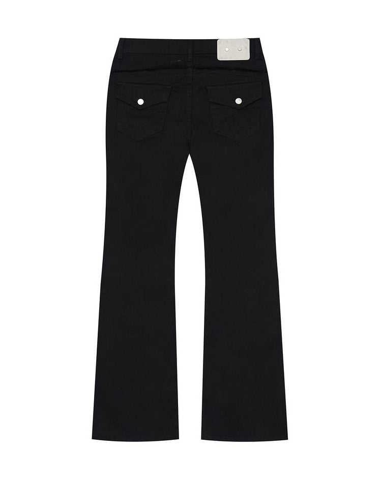 【Kashiko】Side Zipper Boots-cut Jeans