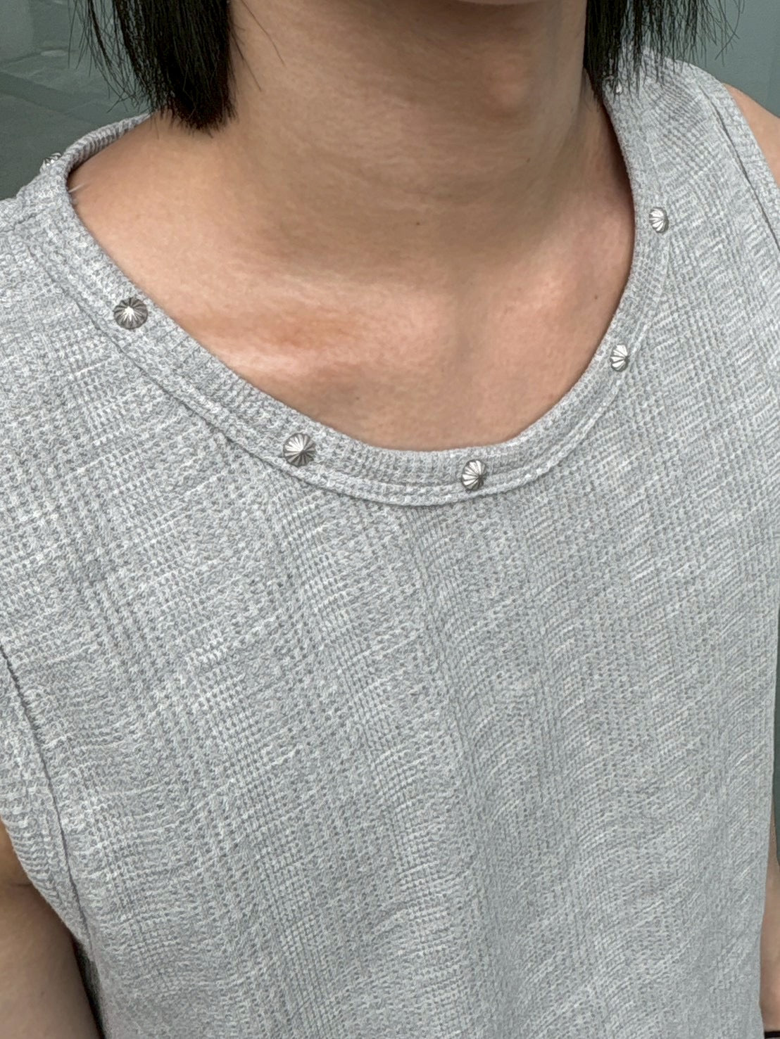 6/19 20:00発売 受注制【nmtc+】Studded Rib Tank Top (3color)