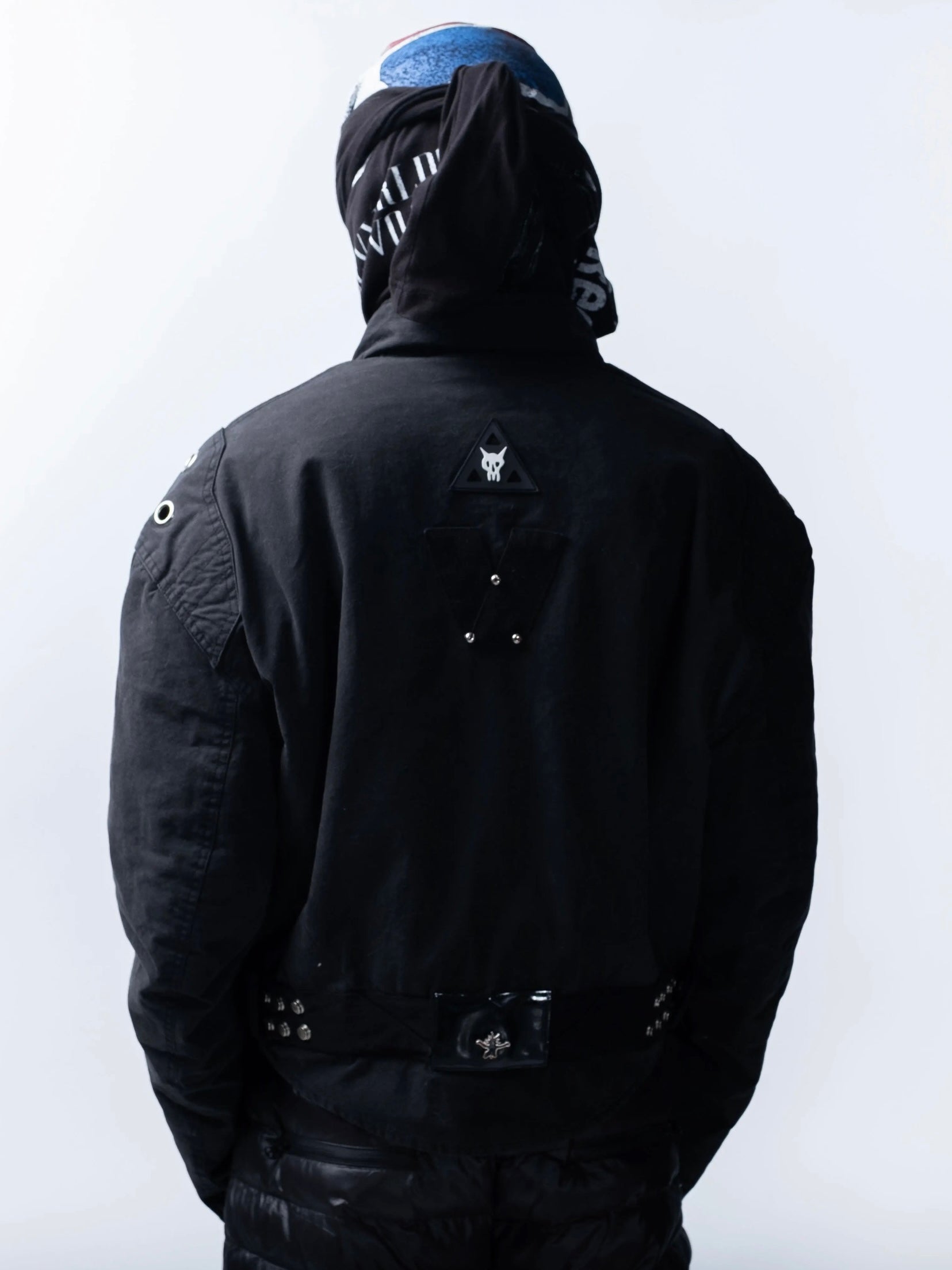 【F.V.V.O】Quilted Cropped Biker Jacket(black)