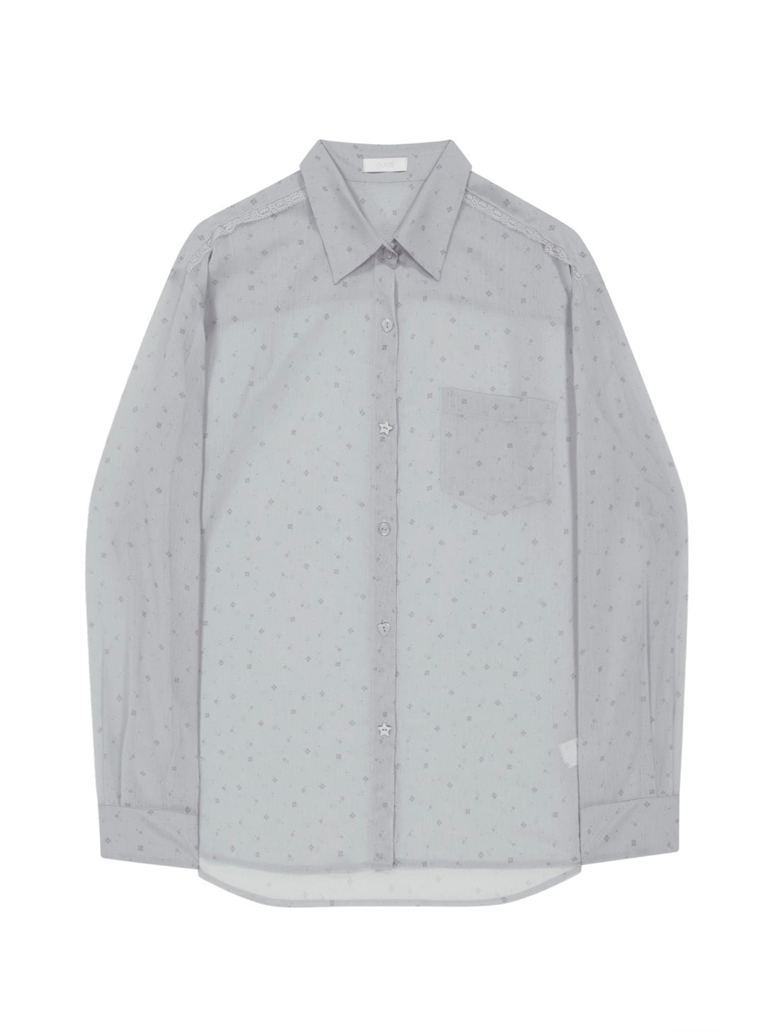 【OJOS】Graphic Sheer Shirts