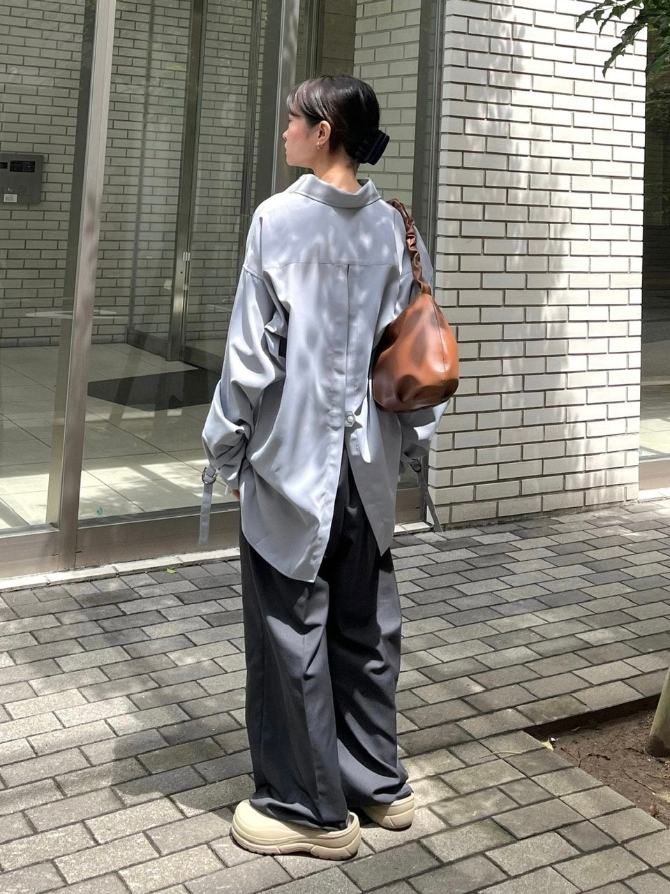 受注制【Chikashitsu +】wide tuck slacks (3color)