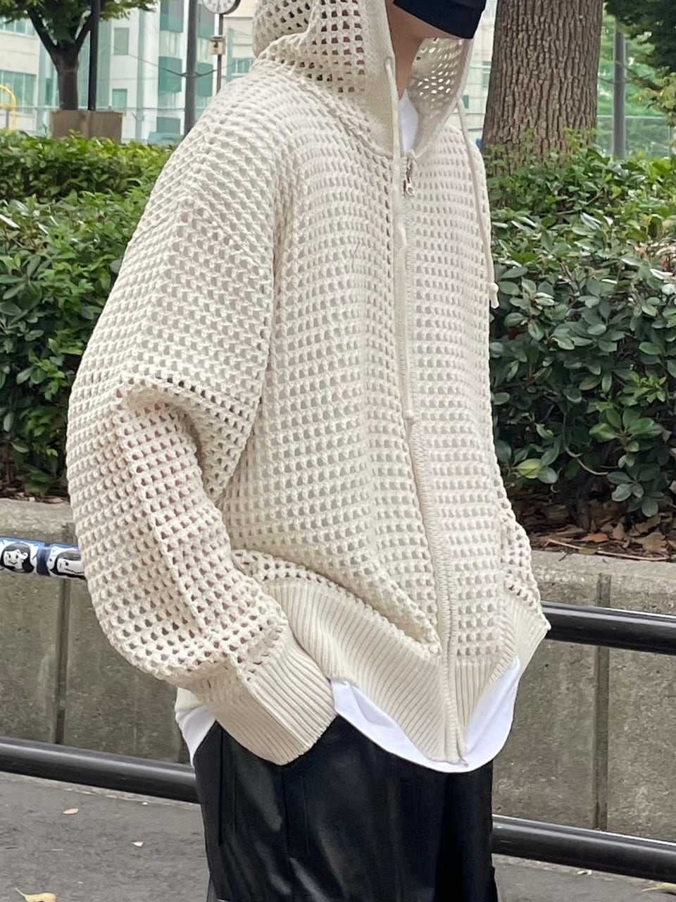 受注制【Chikashitsu +】mesh zip hoodie (5color) / 【チカシツプラス】メッシュ長袖ジップパーカー