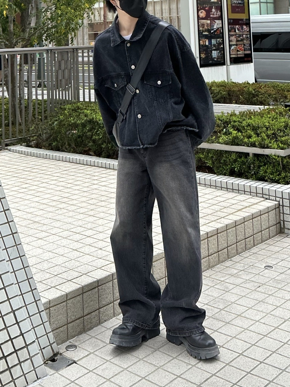 大阪店WEB限定受注制【Chikashitsu +】cutting cropped denim jacket (3color)