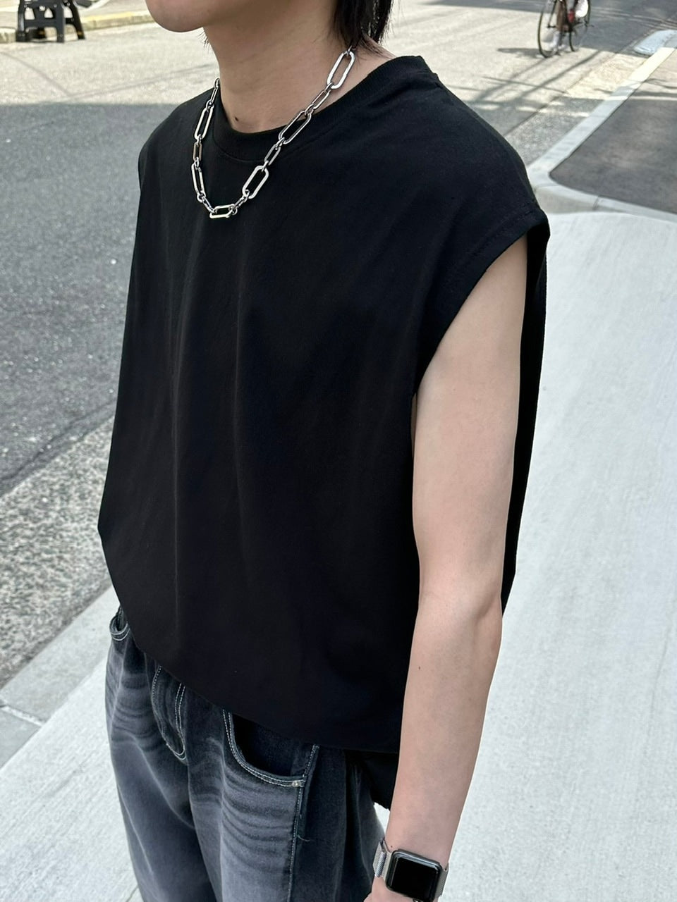 受注制【Chikashitsu +】basic cotton sleeveless (5color)