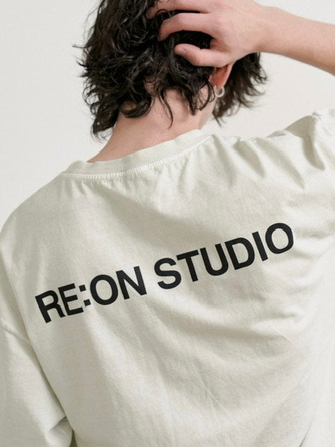 【RE:ON STUDIO】REON BACK LOGO PIGMENT T-SHIRT