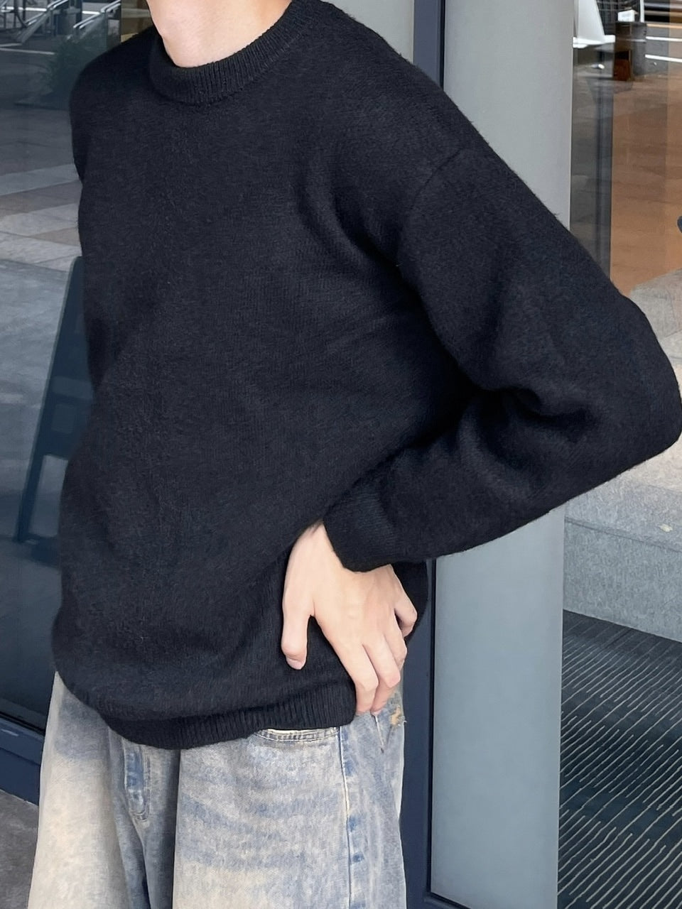 受注制【Chikashitsu +】unisex 6color knit (6color) / 【チカシツプラス】ユニセックス6カラー長袖ニット