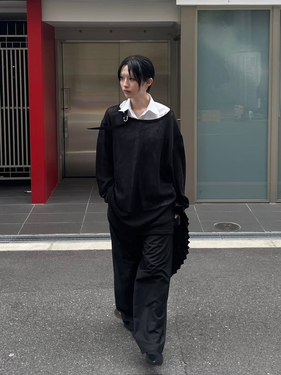 受注制【Chikashitsu +】belt design summer knit (3color)