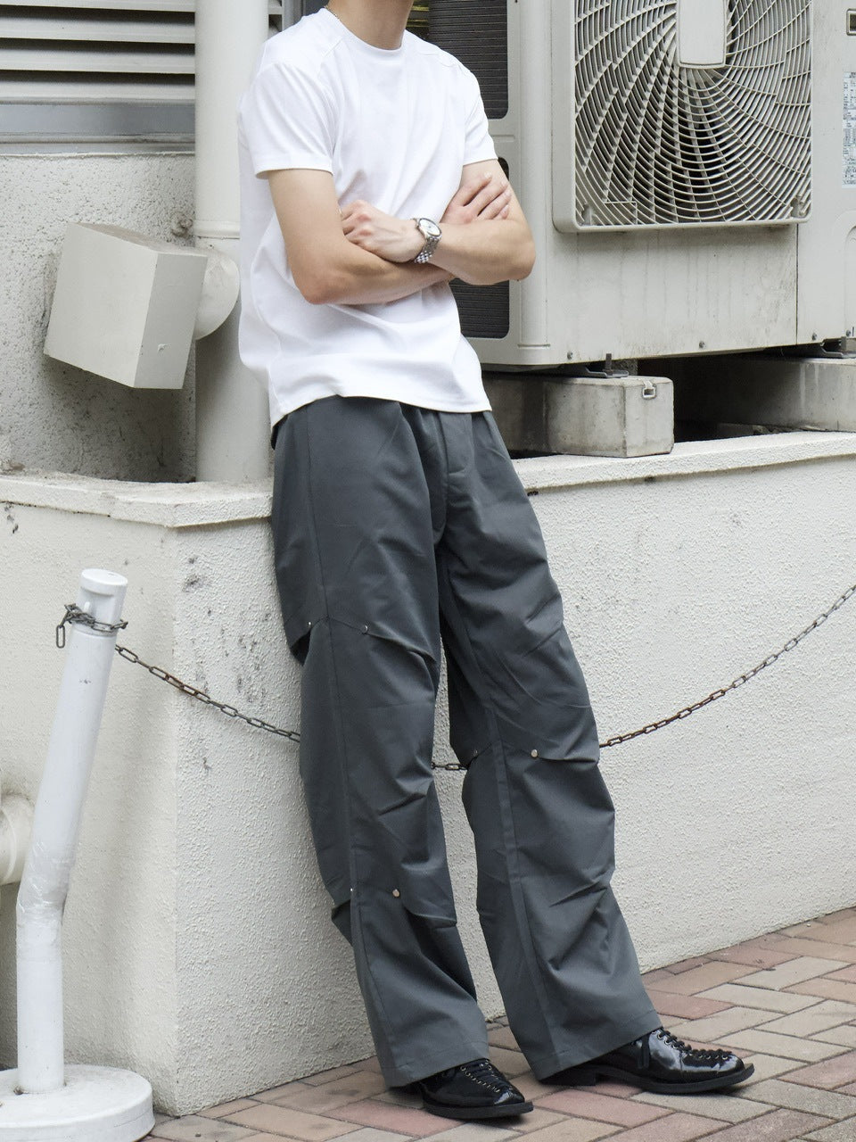 東京店WEB限定受注制【Chikashitsu +】compact crew neck tee (3color)