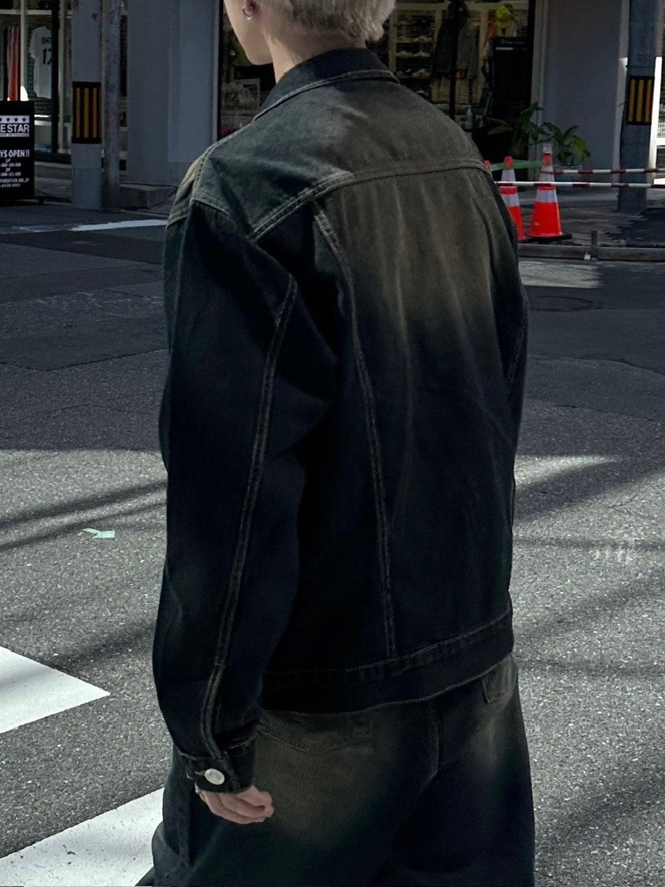 受注制【Chikashitsu +】vintage wash denim jacket 2 (2color)