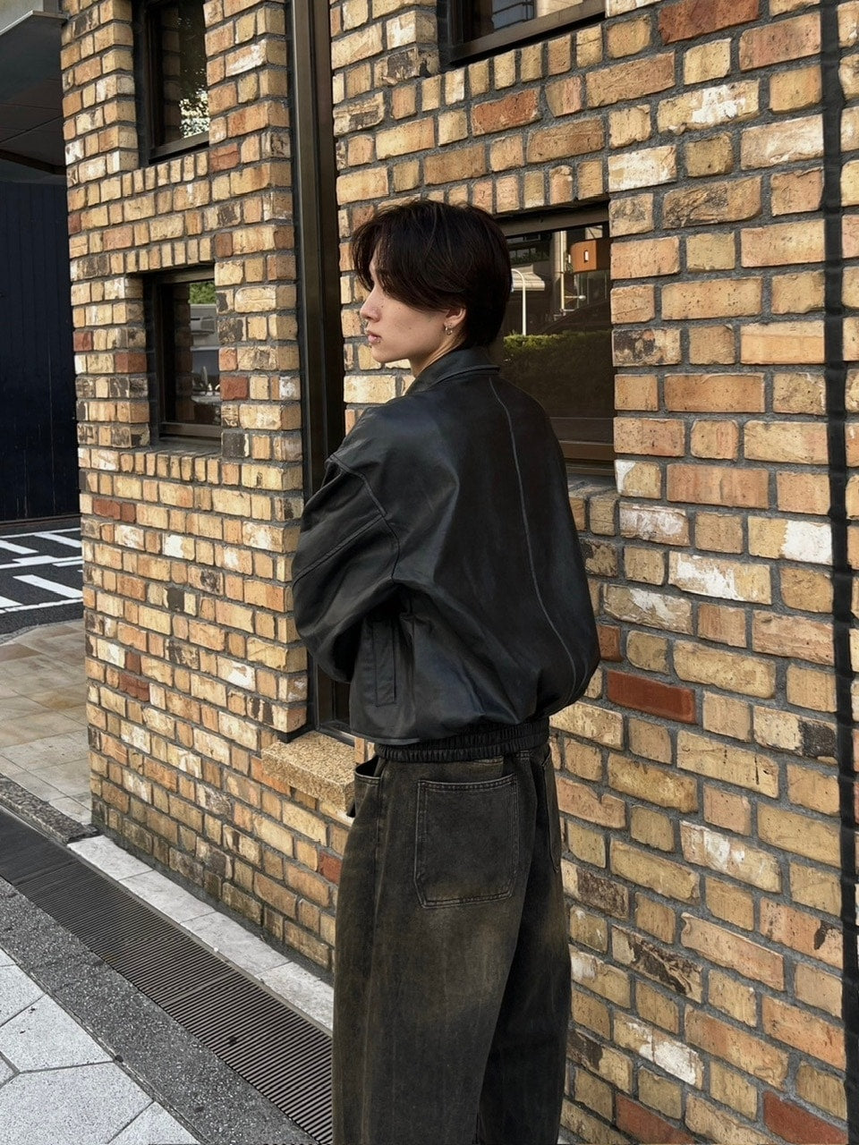 大阪店WEB限定受注制【Chikashitsu +】washing vegan leather jacket (2color)