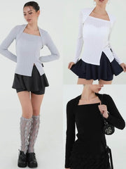 【Uglyshadow】US BOLERO SLIT TOP / 【アグリーシャドウ】スリッド長袖ボレロ