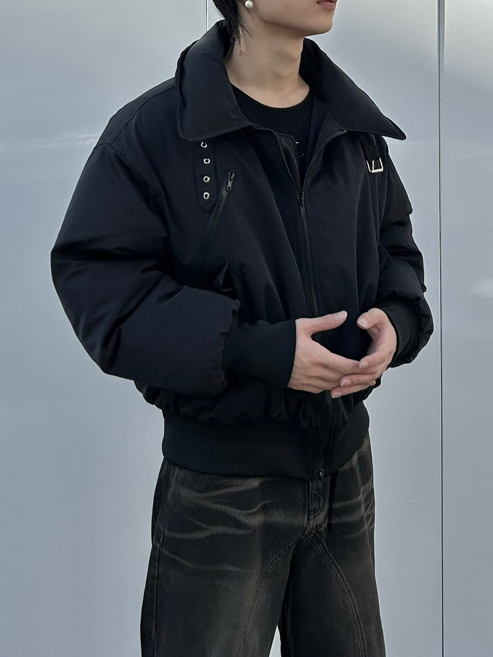 大阪店WEB限定【Chikashitsu +】stand neck padding jacket (2color)