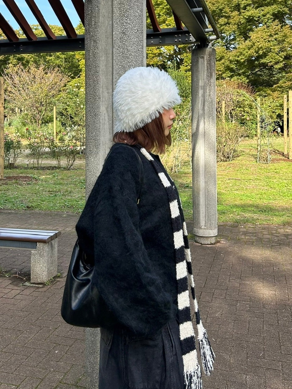 受注制【Chikashitsu +】volume fur beanie (4color)