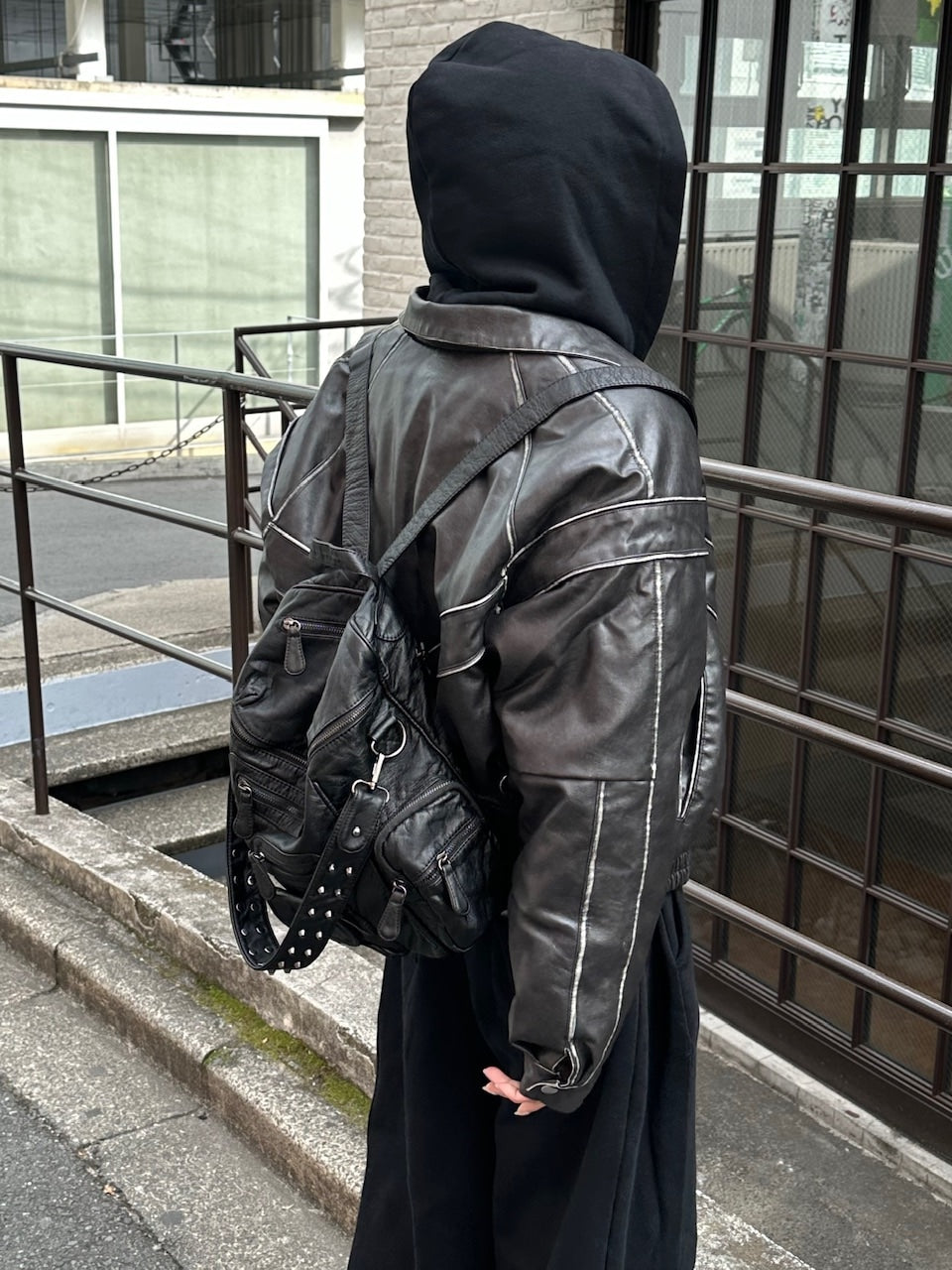 大阪店WEB限定受注制【Chikashitsu +】leather studs backpack